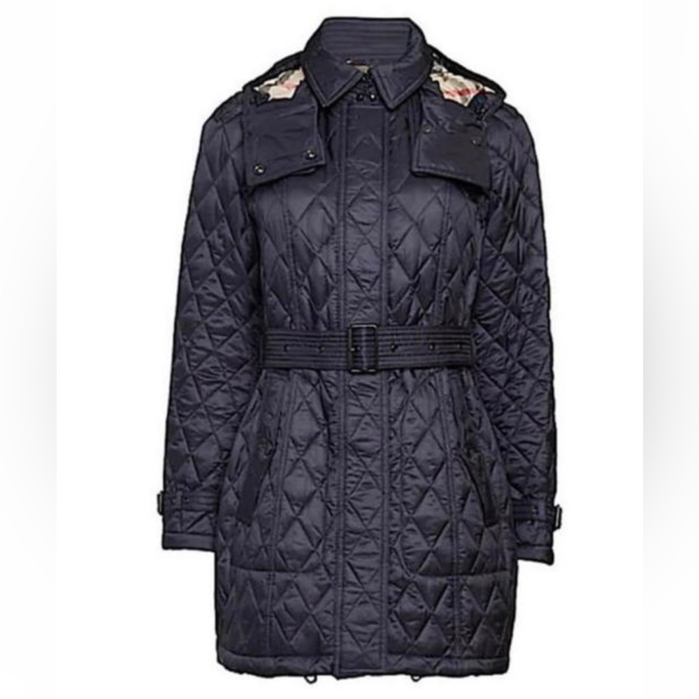 Burberry finsbridge quilted hooded jacket